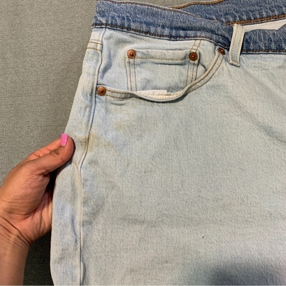 LEVI’S - 501 High Waisted Button Fly Multicolor Jean Shorts - Picture 7 of 8